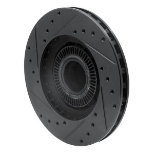 Ford Explorer Brake Rotor (1) - Front Right - R1 Concepts - Drilled & Slotted - Black - `95-`11